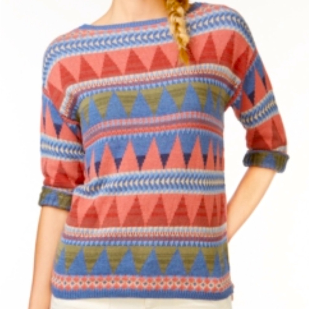 American Living Printed Sweater, Long Sleeve